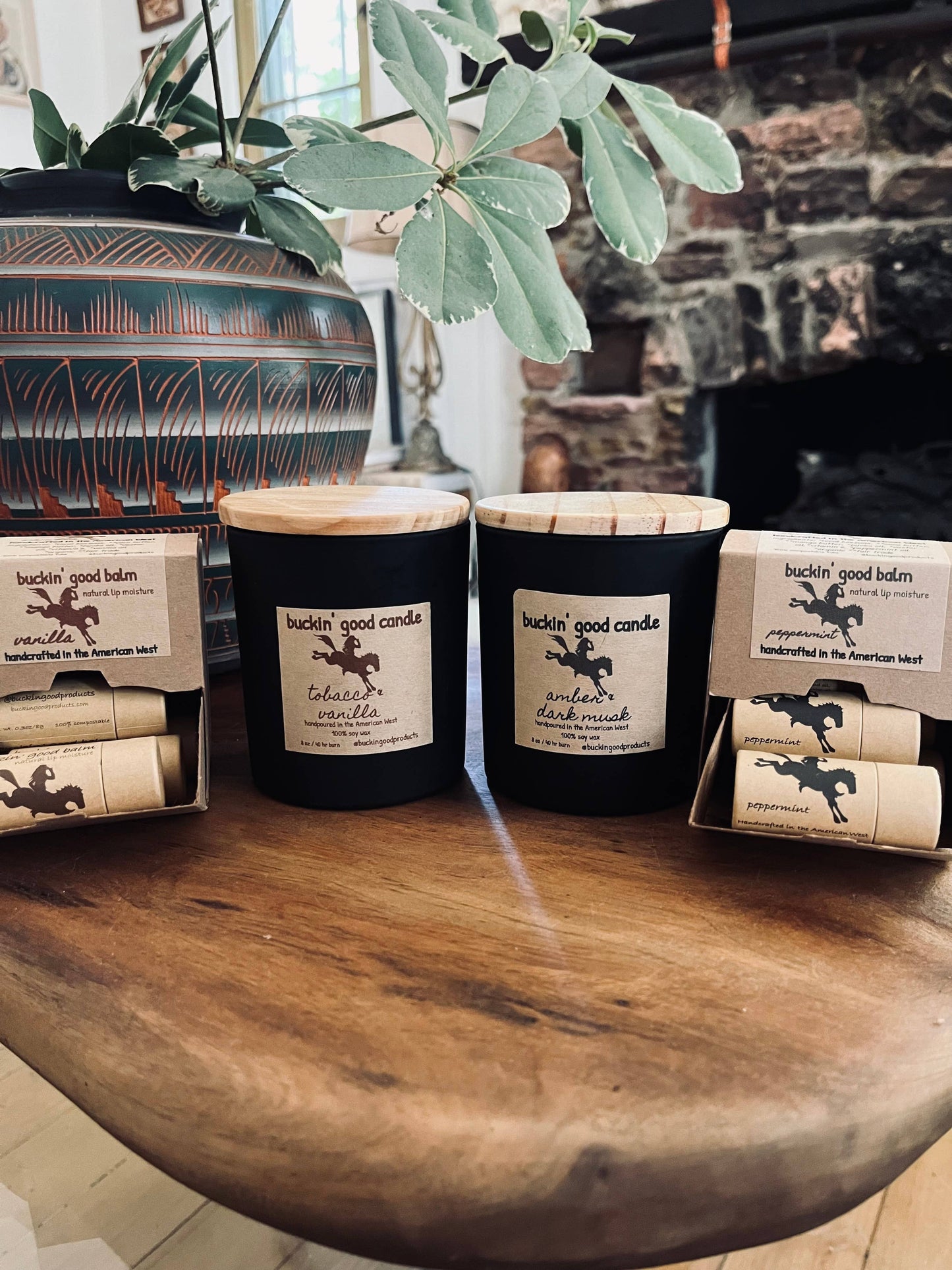 Candle Tobacco + Vanilla Ceramic (western decor)