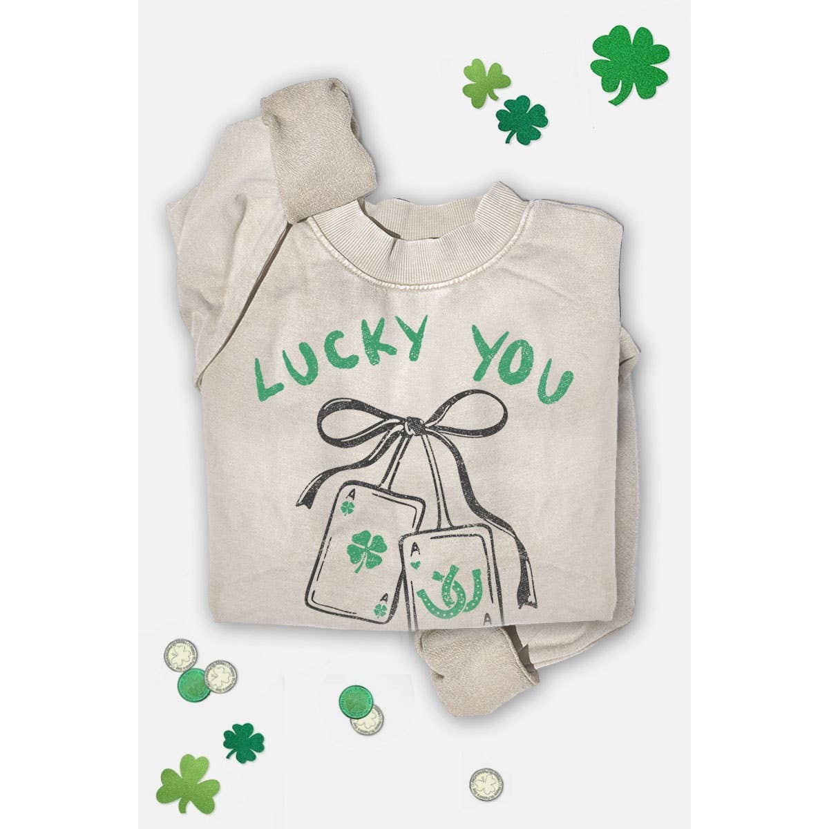 LUCKY YOU MINERAL GRAPHIC SWEATWHIRTS
