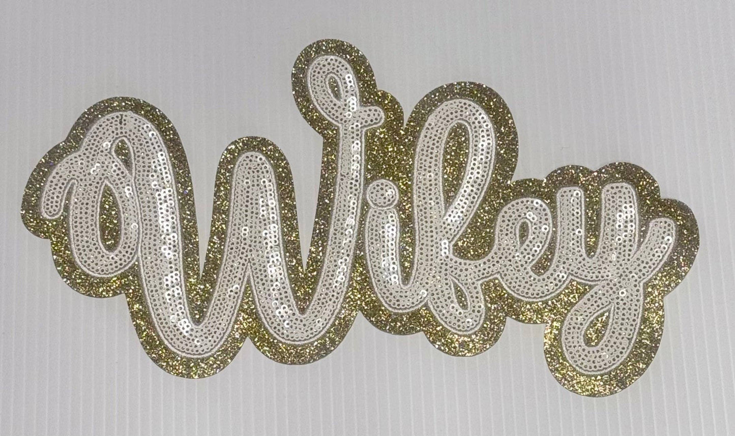 Wifey Patch, 11 in Patch, Sequin Patch, Bride Patch, Bridal Shower Patch, Bachelorette Patch, Iron on Patch, DIY