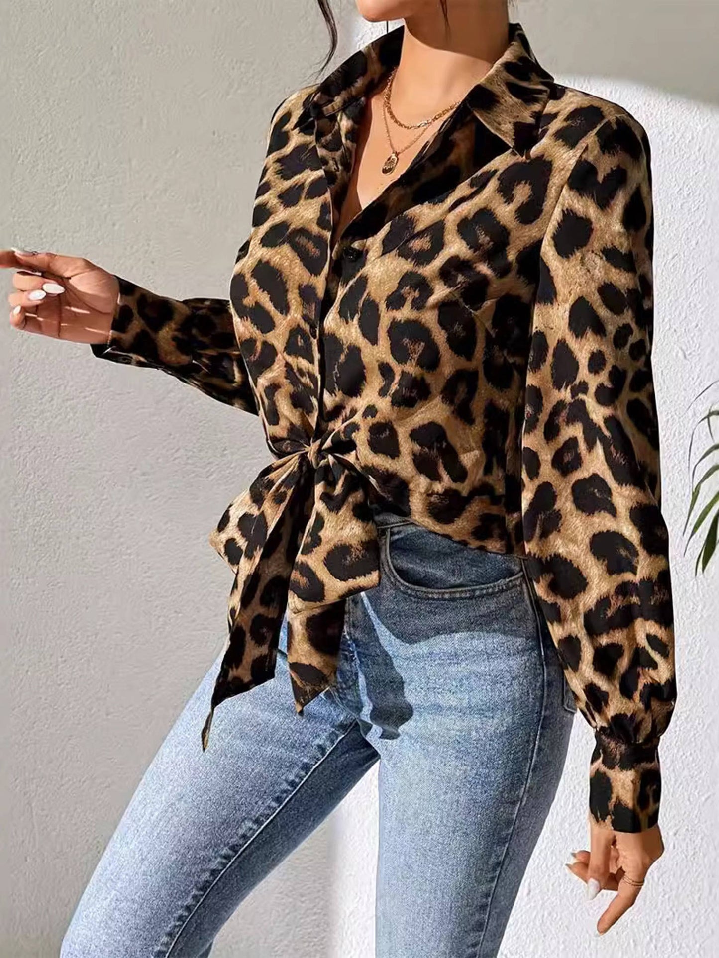 Fashion Leopard Print Shirt
