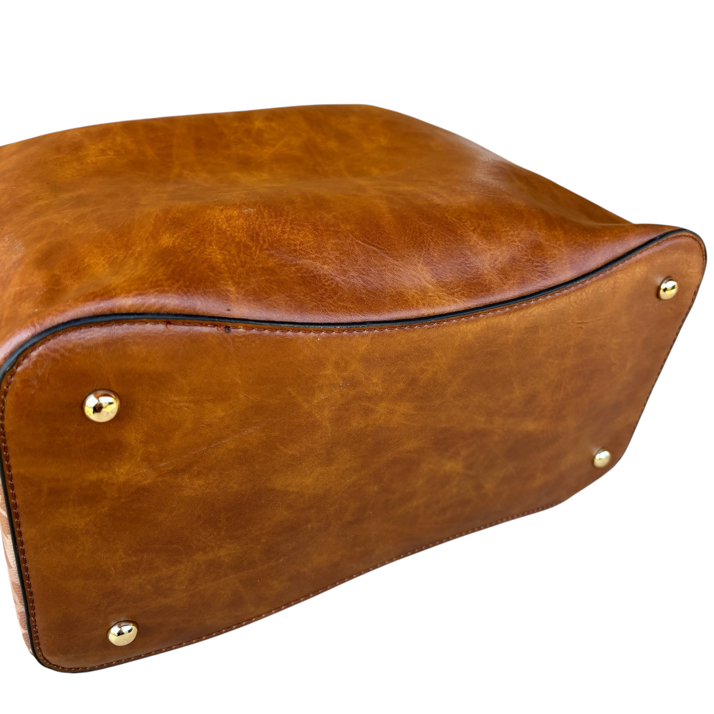 Cognac Lawless Leopard Trim Hobo