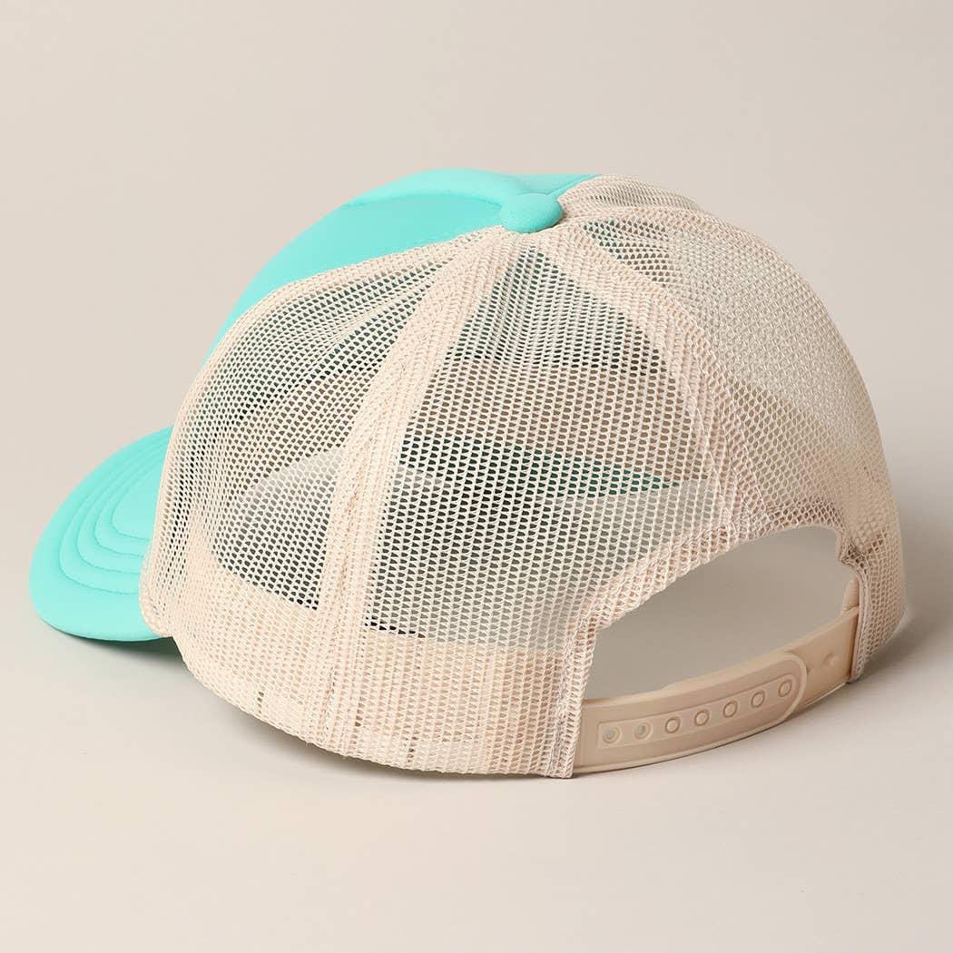 Plain Foam Rope Mesh Back Trucker Hat