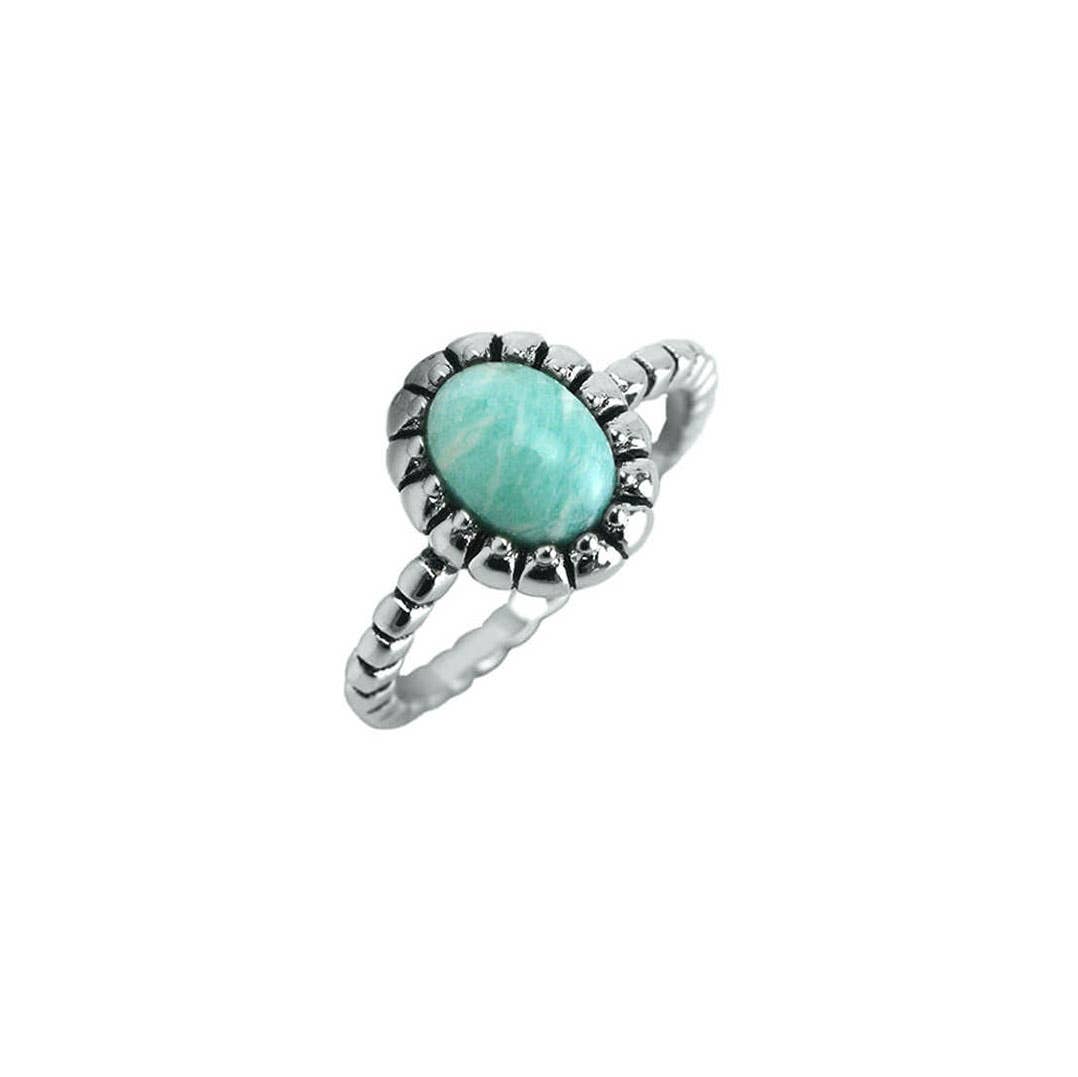 Oval Natural Stone Ring