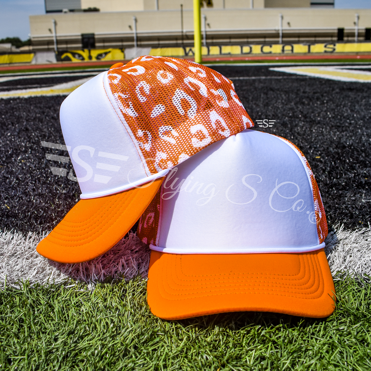 White Front Leopard Magna Pony™ Mesh Foam Trucker Hat