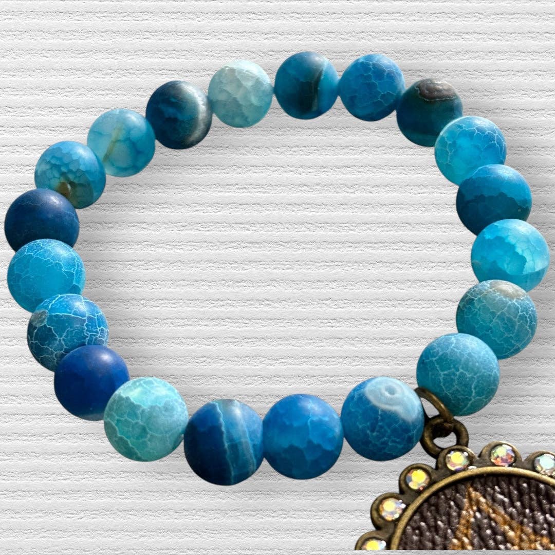 Icy Blue Agate 10mm Bracelet