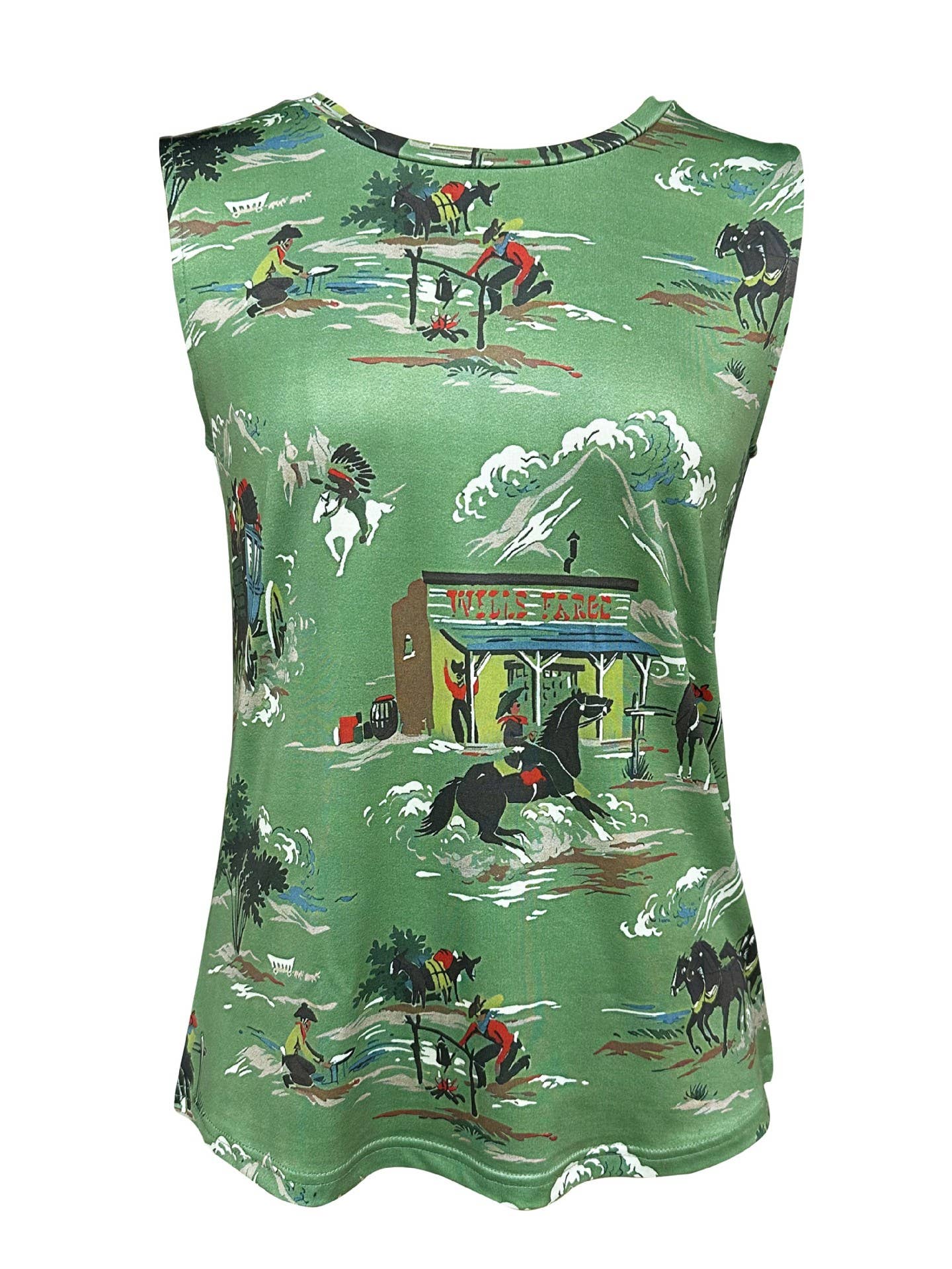 Cowboy Rodeo Western Graphic Tank Top
