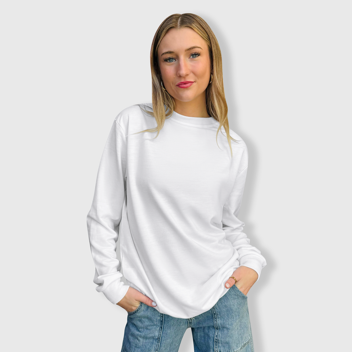 100% Polyester Sweatshirt Cotton-Feel