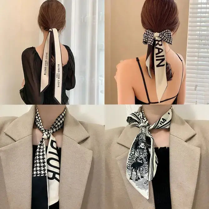 GREEN FRESH PROFESSIONAL SCARF AND RIBBON_CWASC0712