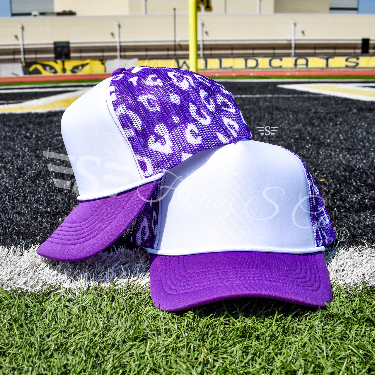 White Front Leopard Magna Pony™ Mesh Foam Trucker Hat