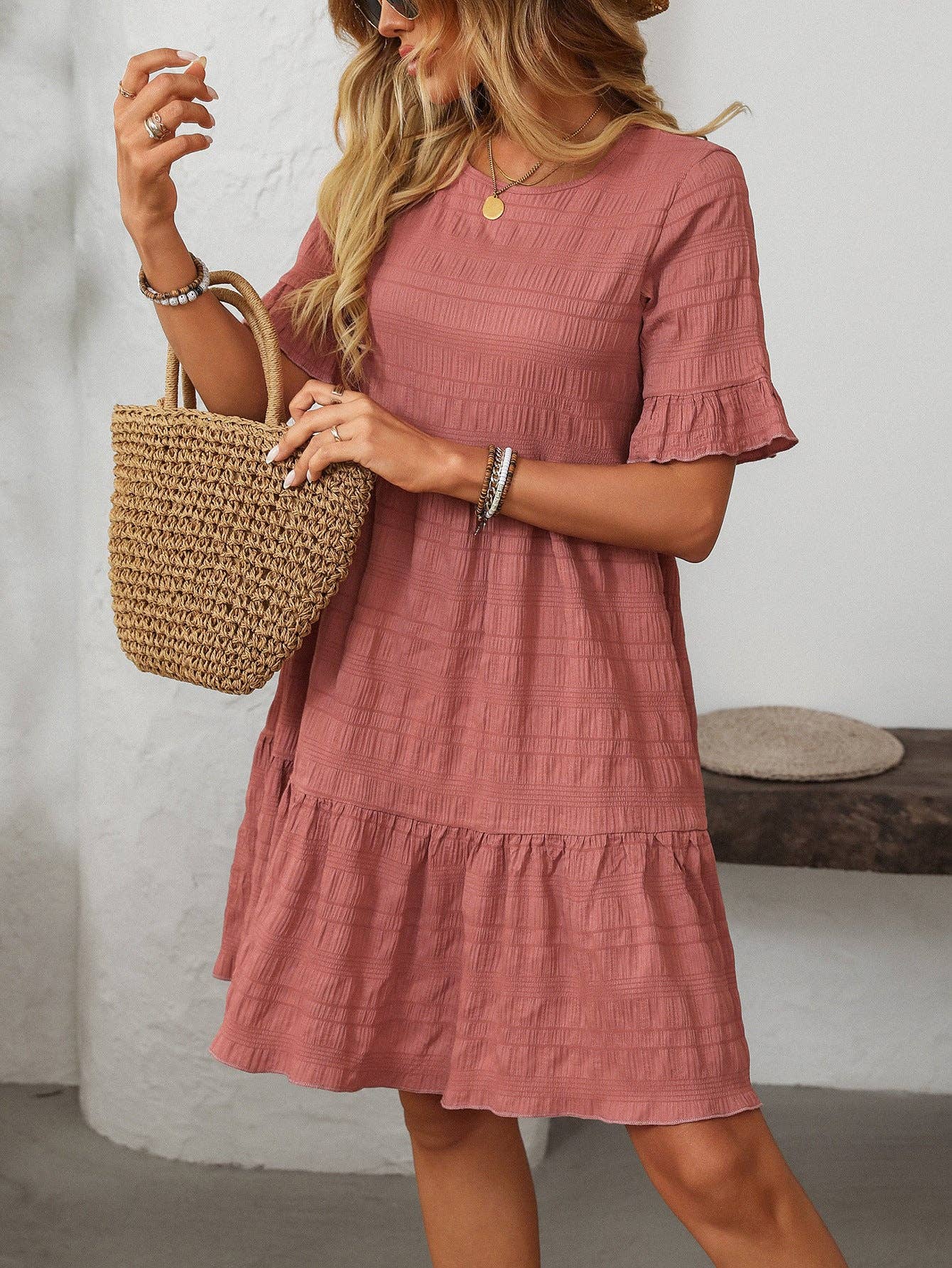 Loose Casual Short-Sleeve Elegant Dress