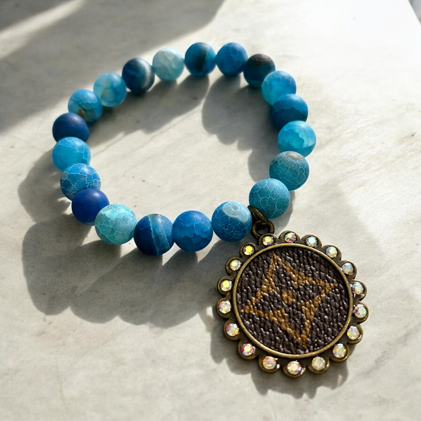 Icy Blue Agate 10mm Bracelet