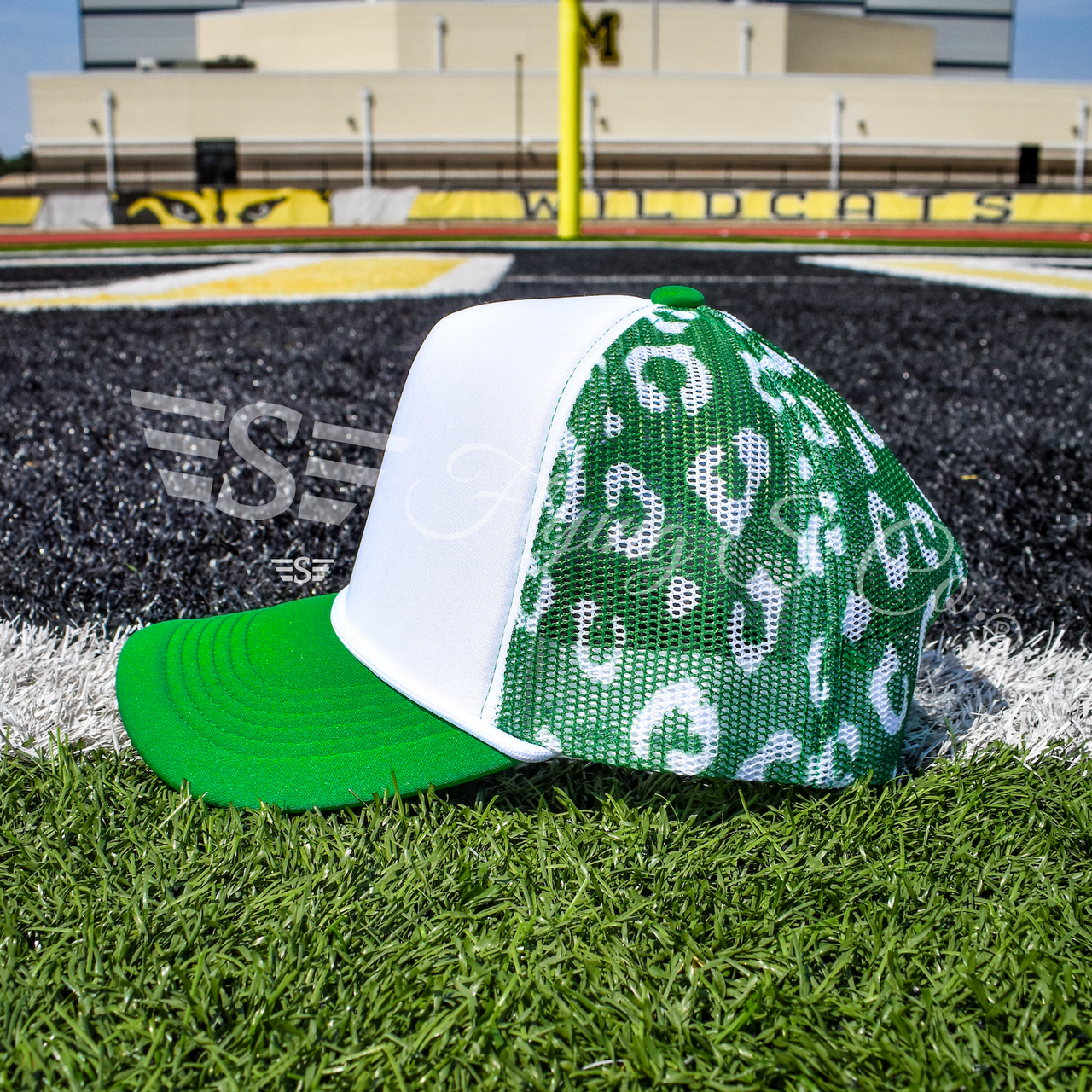 White Front Leopard Magna Pony™ Mesh Foam Trucker Hat