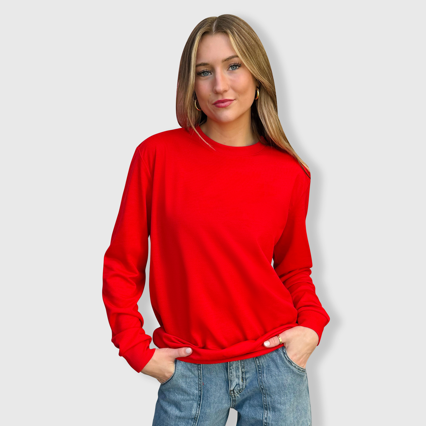 100% Polyester Sweatshirt Cotton-Feel