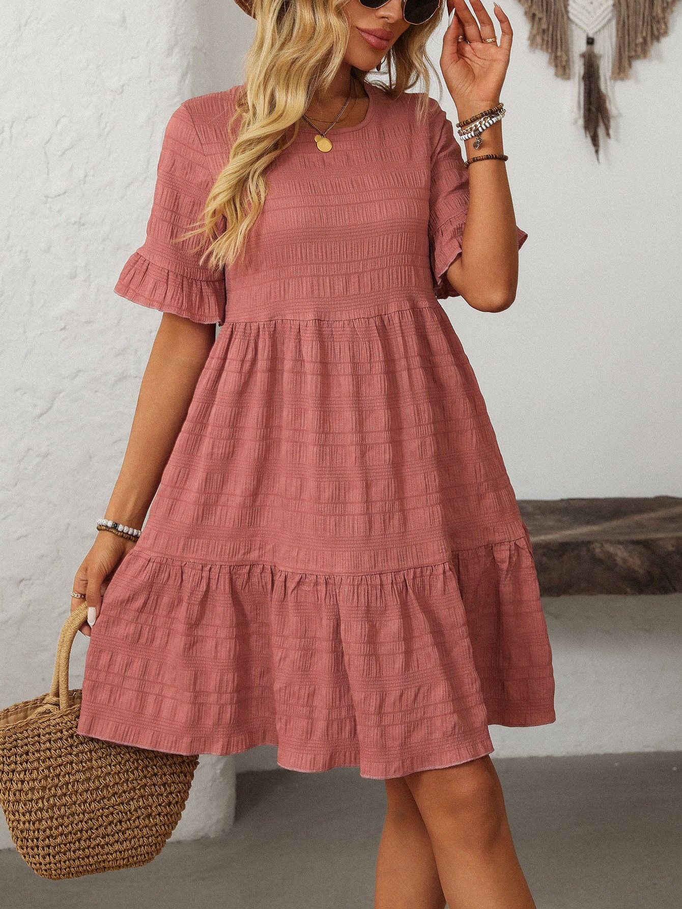 Loose Casual Short-Sleeve Elegant Dress