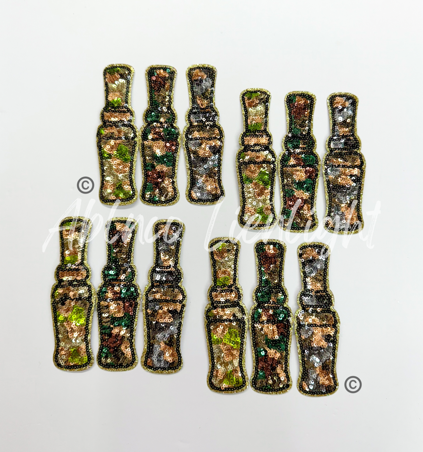 Duck Call Hunting Sequins Patch - Small
