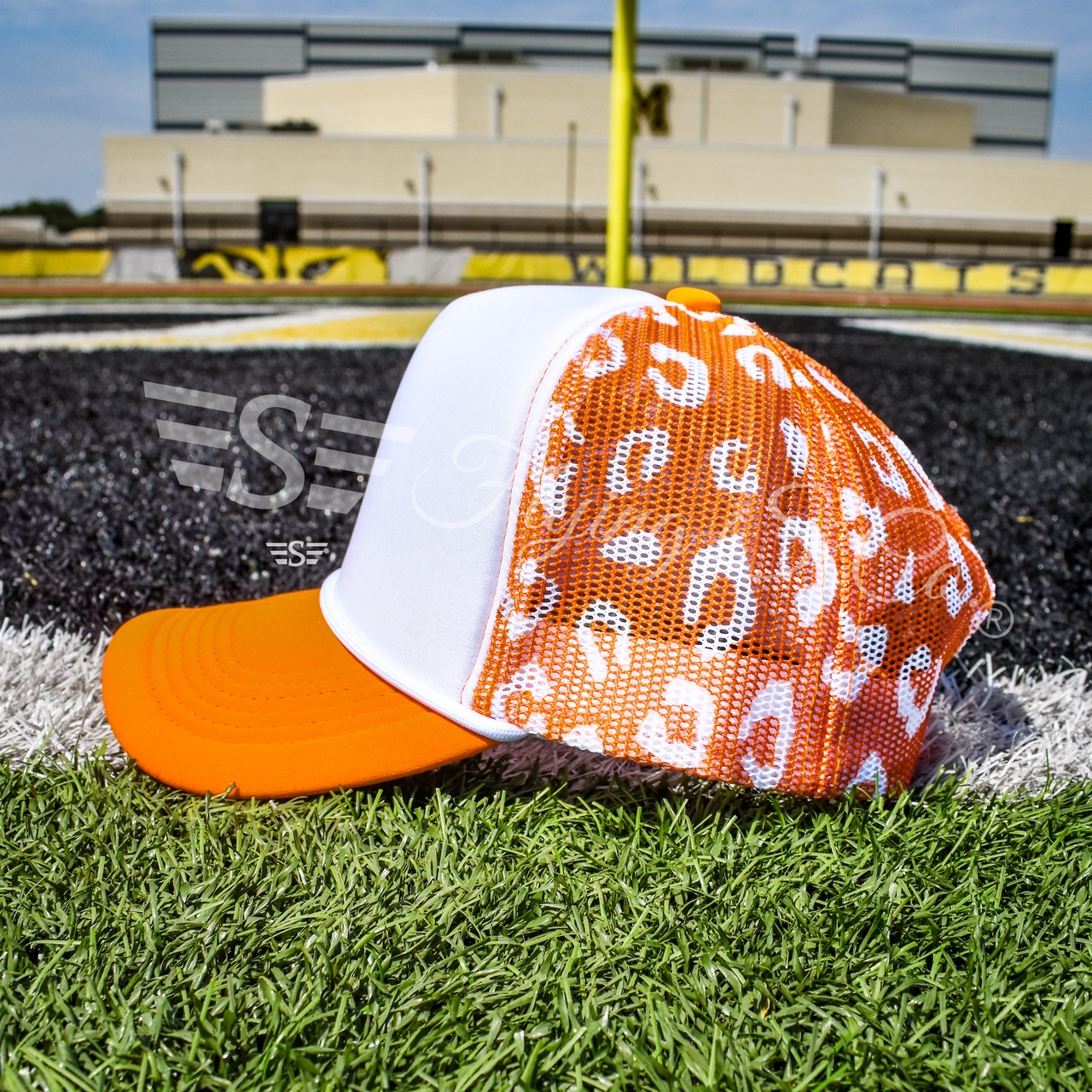 White Front Leopard Magna Pony™ Mesh Foam Trucker Hat