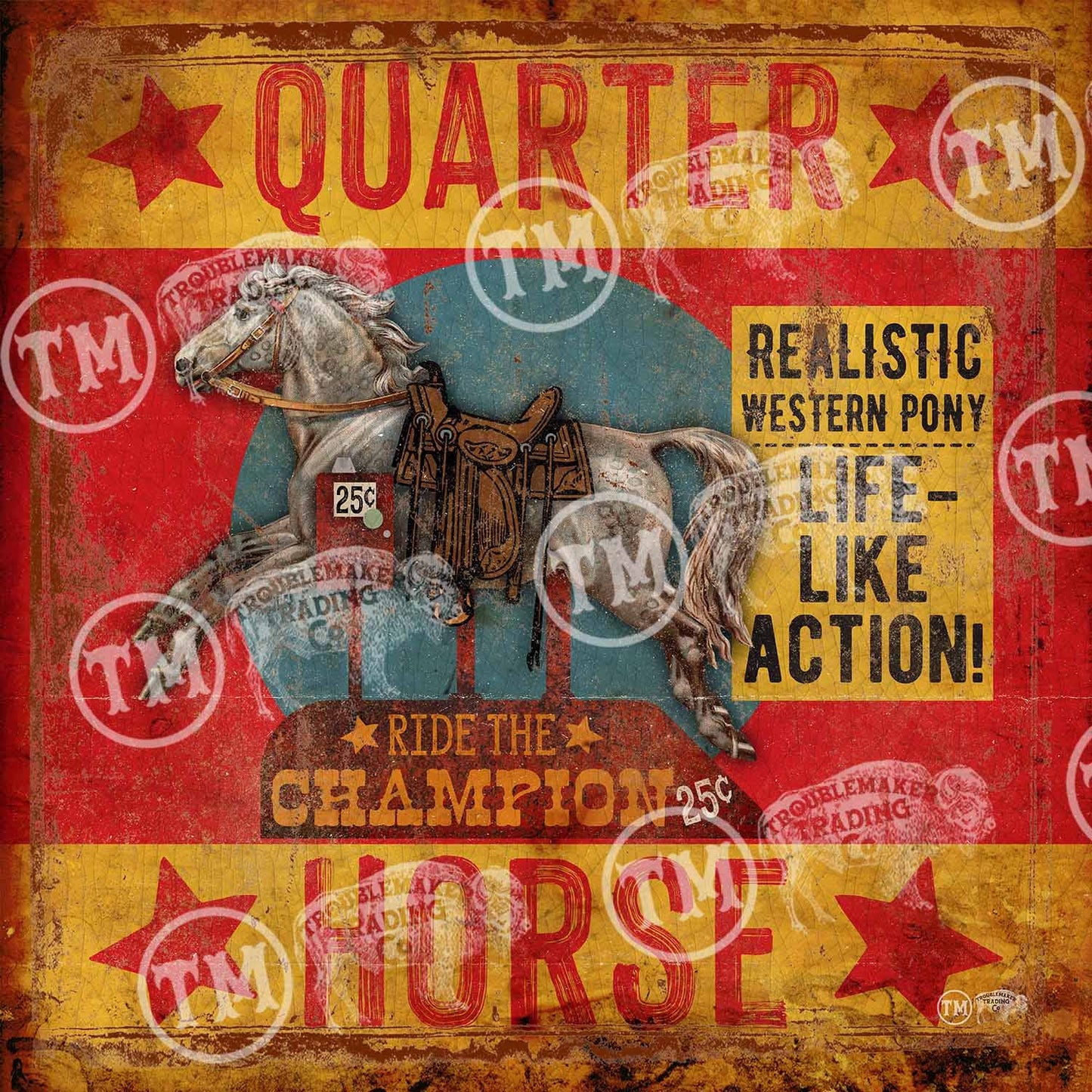 Quarter Horse Square Framed Canvas