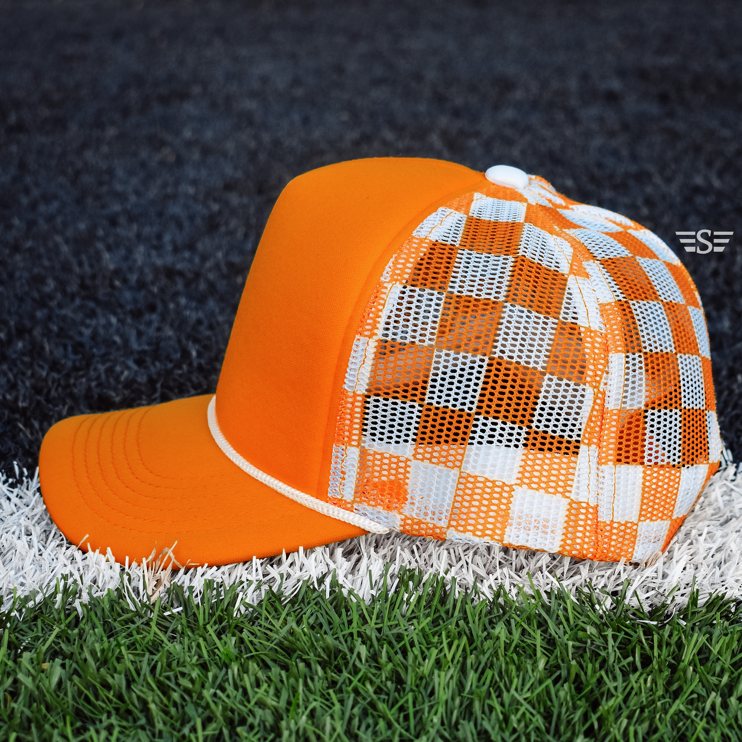 Checkered Mesh Back Cap