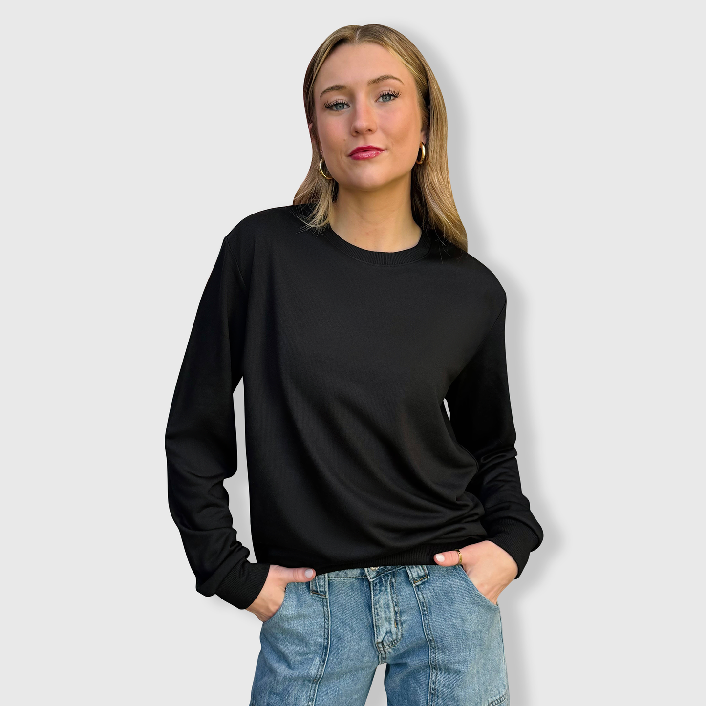 100% Polyester Sweatshirt Cotton-Feel