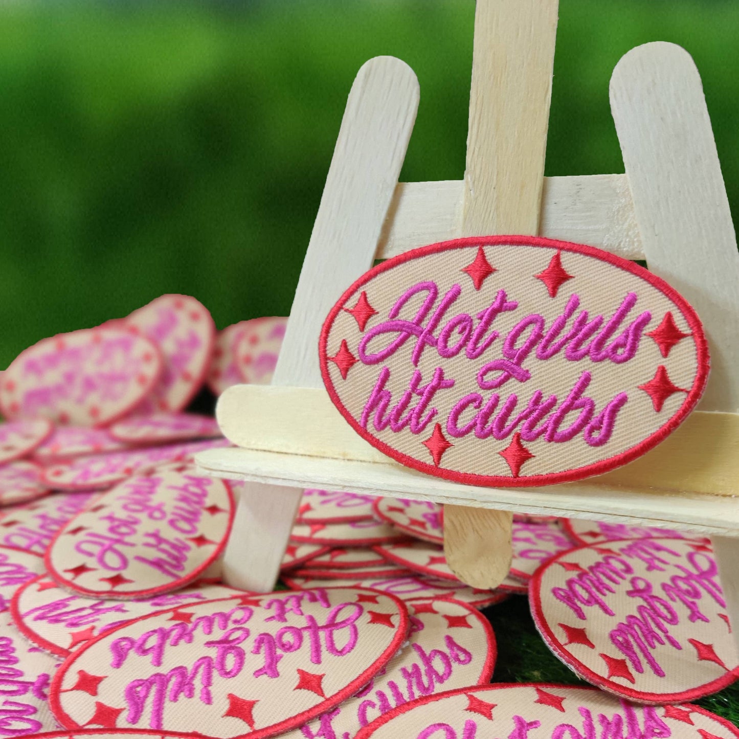 Hot girls hit curbs embroidered patch