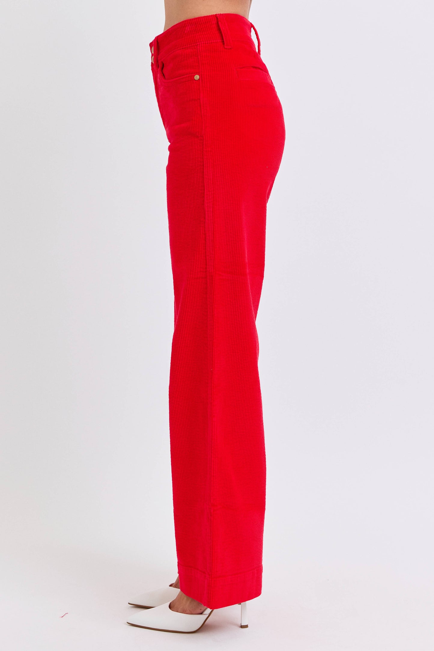 High Waisted Corduroy Trouser Wide