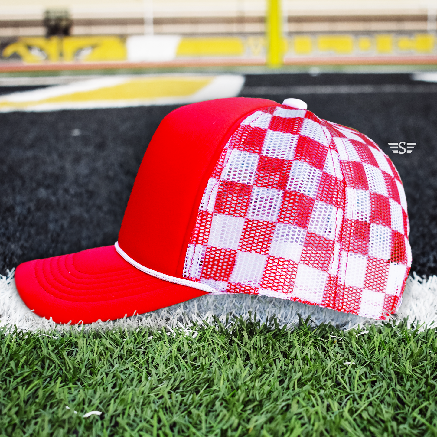 Checkered Mesh Back Cap