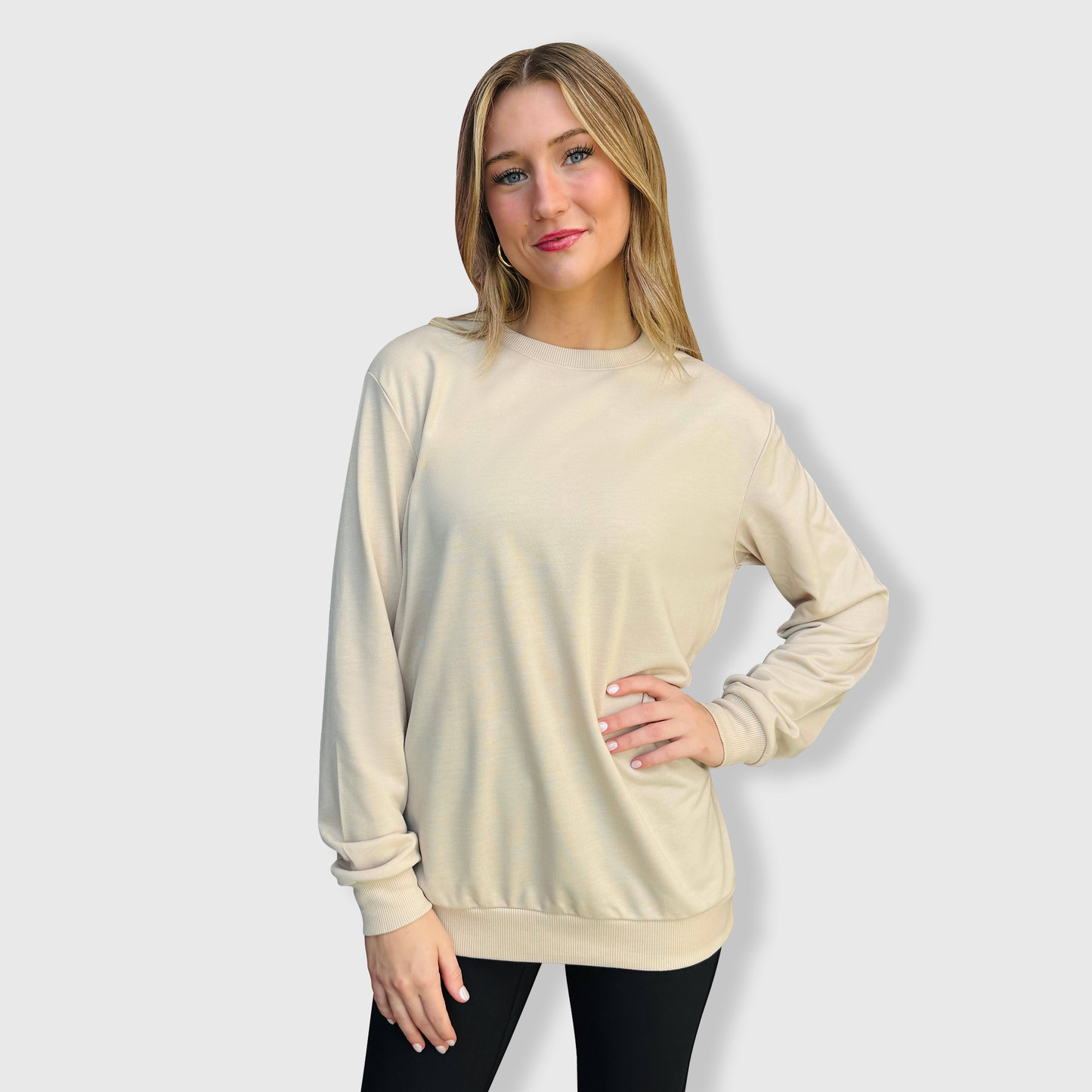 100% Polyester Sweatshirt Cotton-Feel