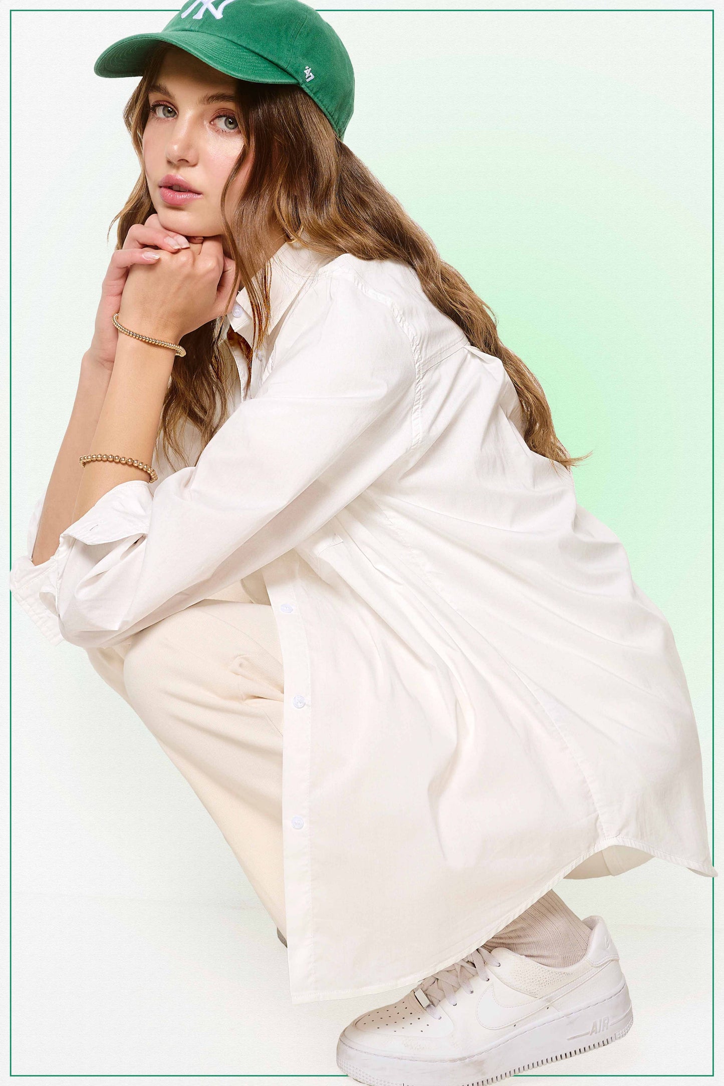 SRT7809-Classic Collared Button Down Poplin Shirts