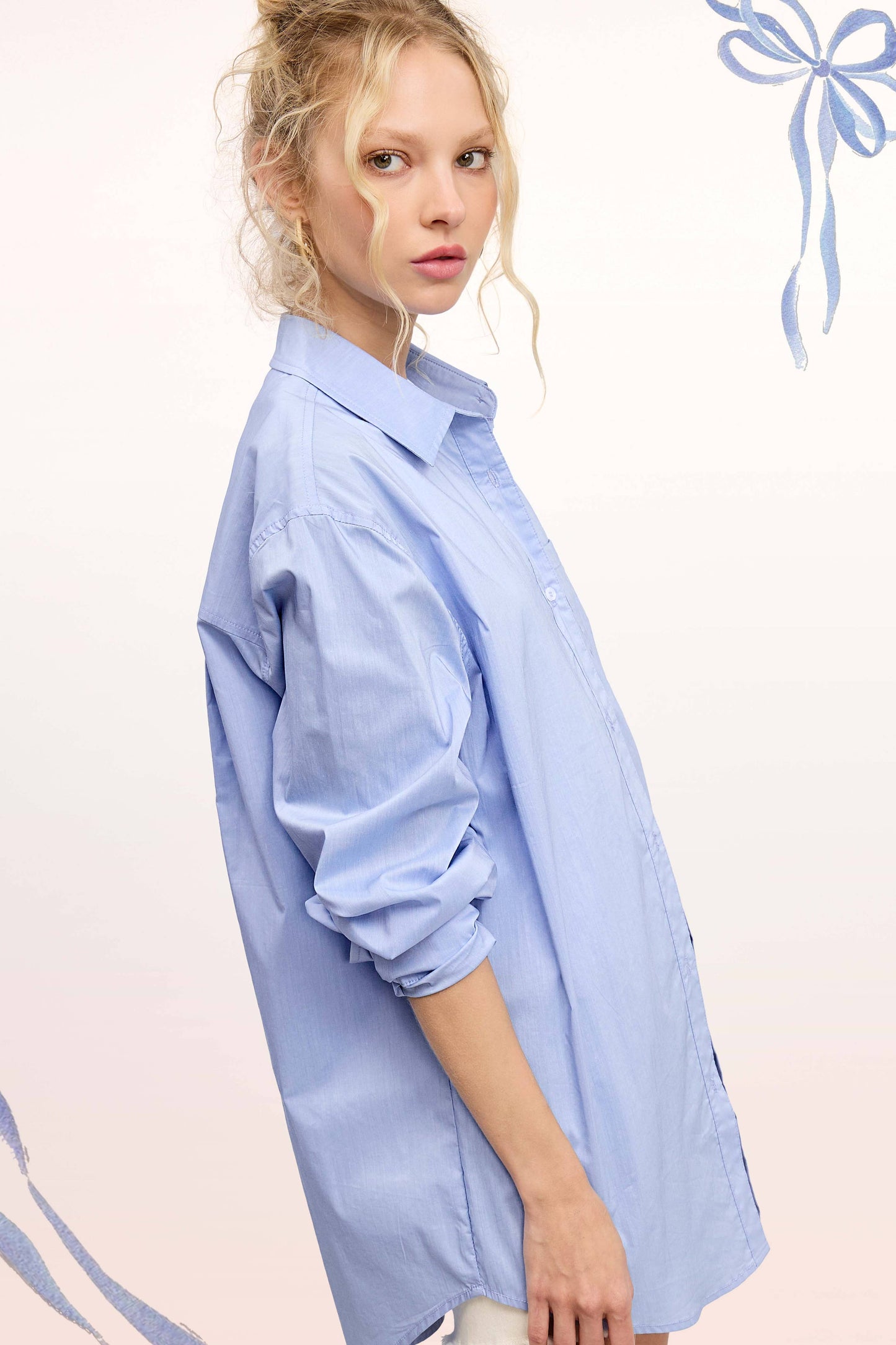 SRT7809-Classic Collared Button Down Poplin Shirts