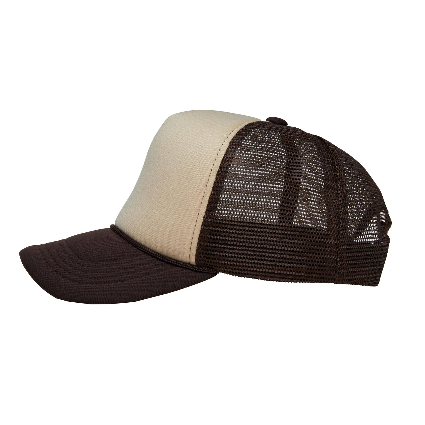 Foam Snapback Trucker Hat - Tan/Brown