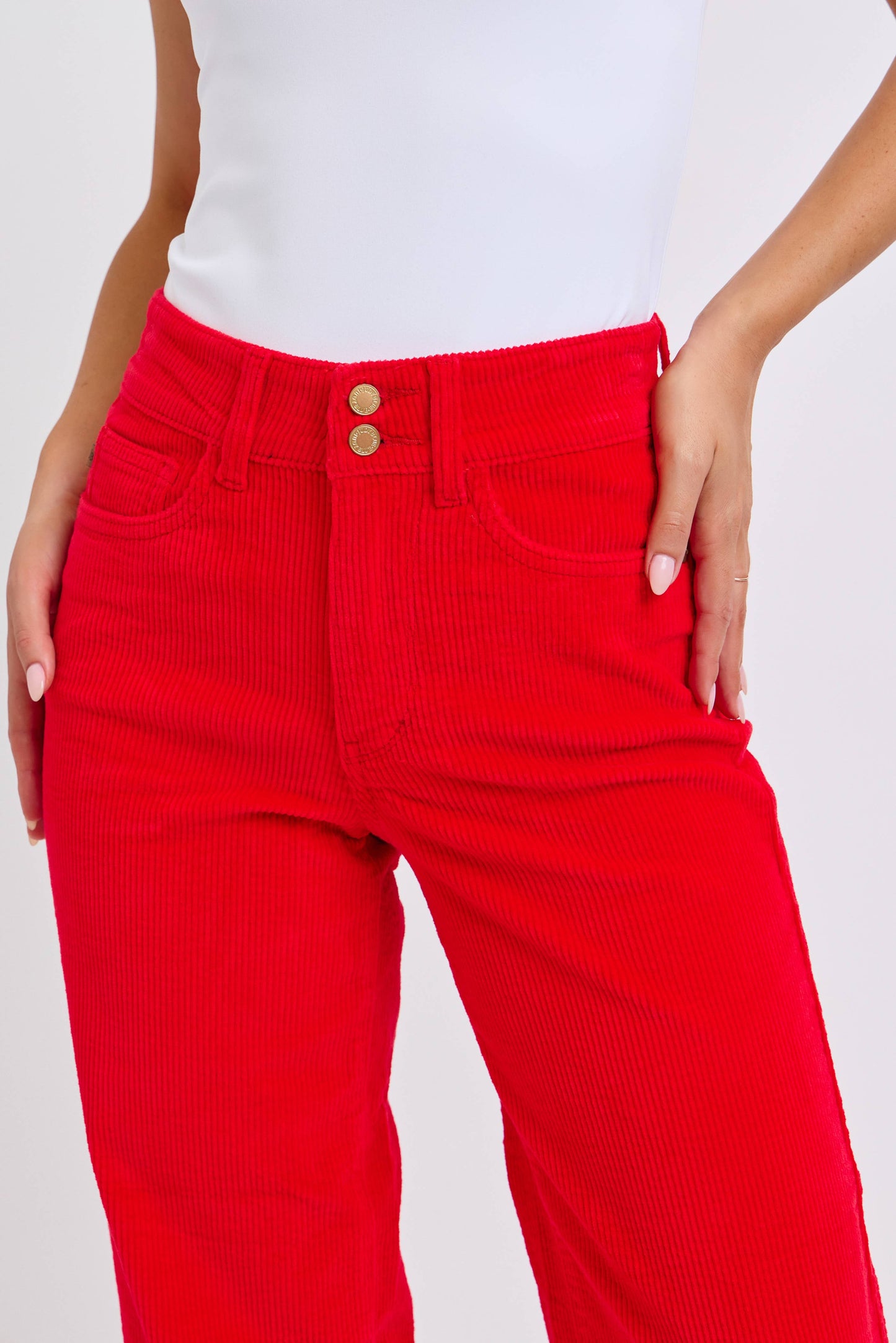 High Waisted Corduroy Trouser Wide
