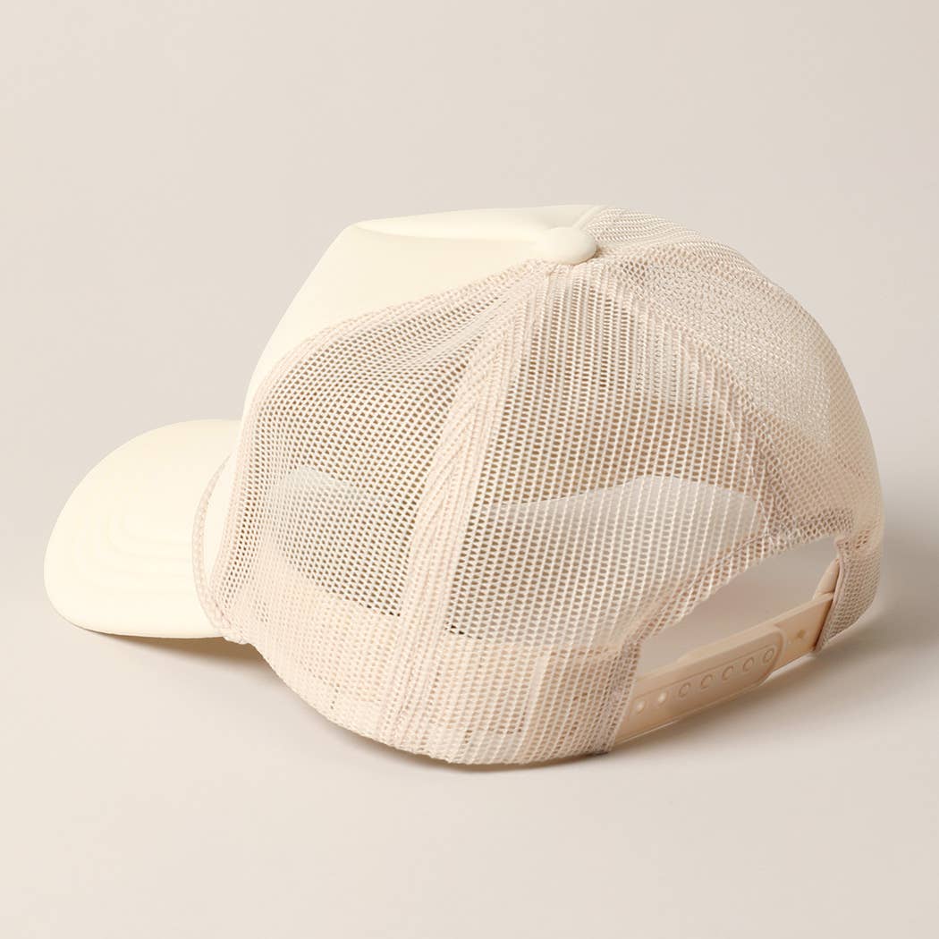 Plain Foam Rope Mesh Back Trucker Hat