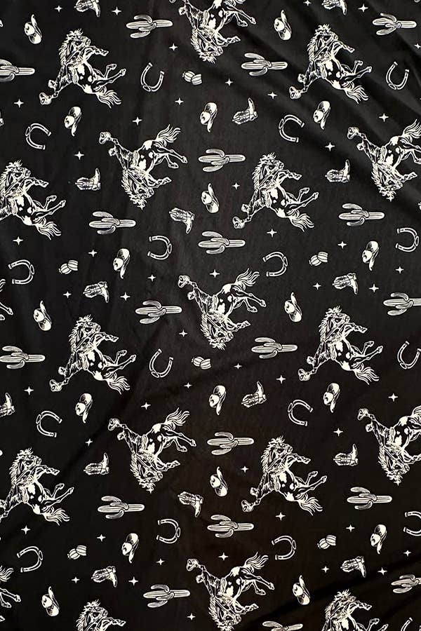 SC-5816-Western Cowboy Rodeo All Over  Print Scarf