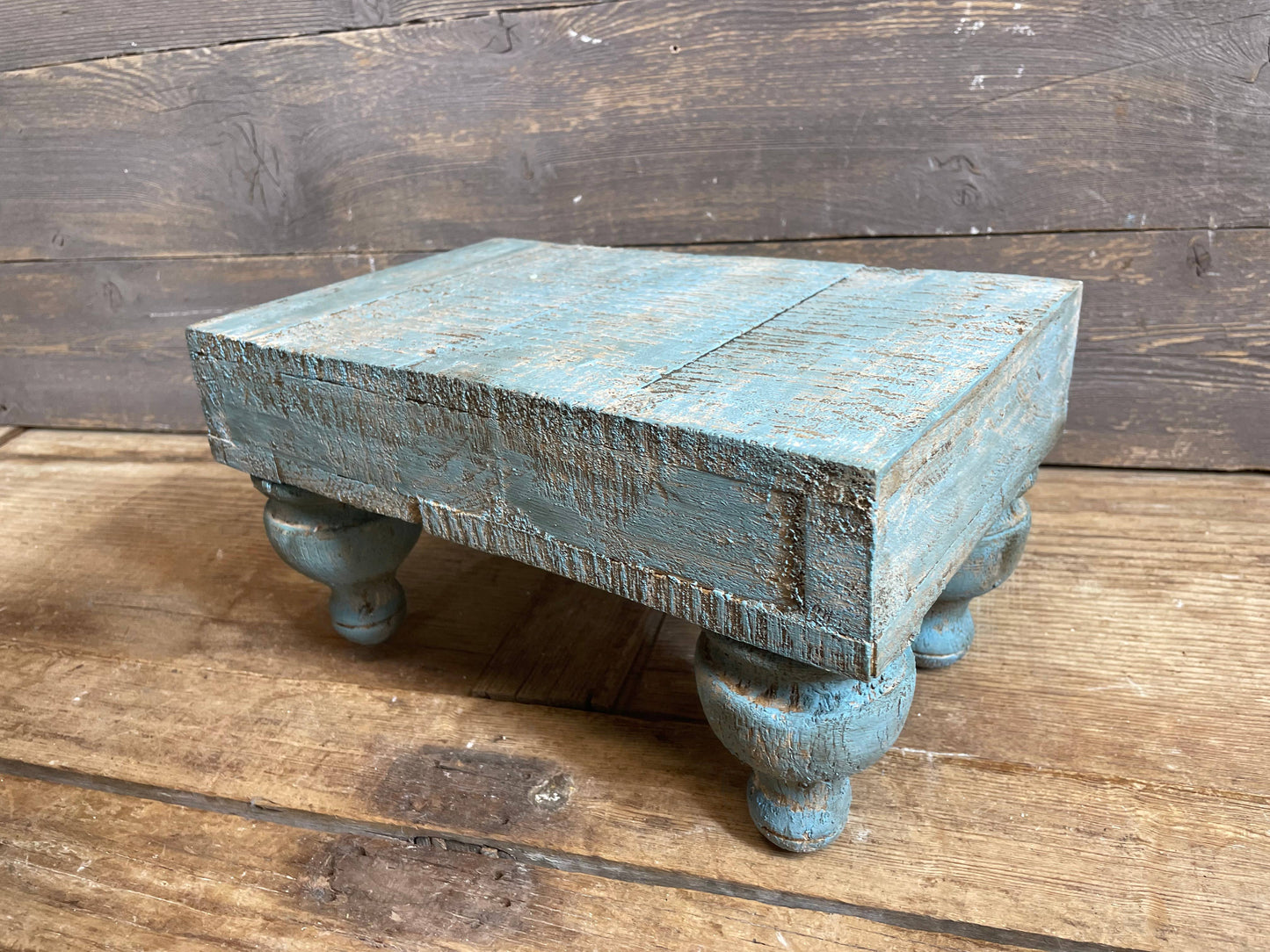 Haysley Table-Display-Reclaimed Wood-14x12 inch-Turquoise