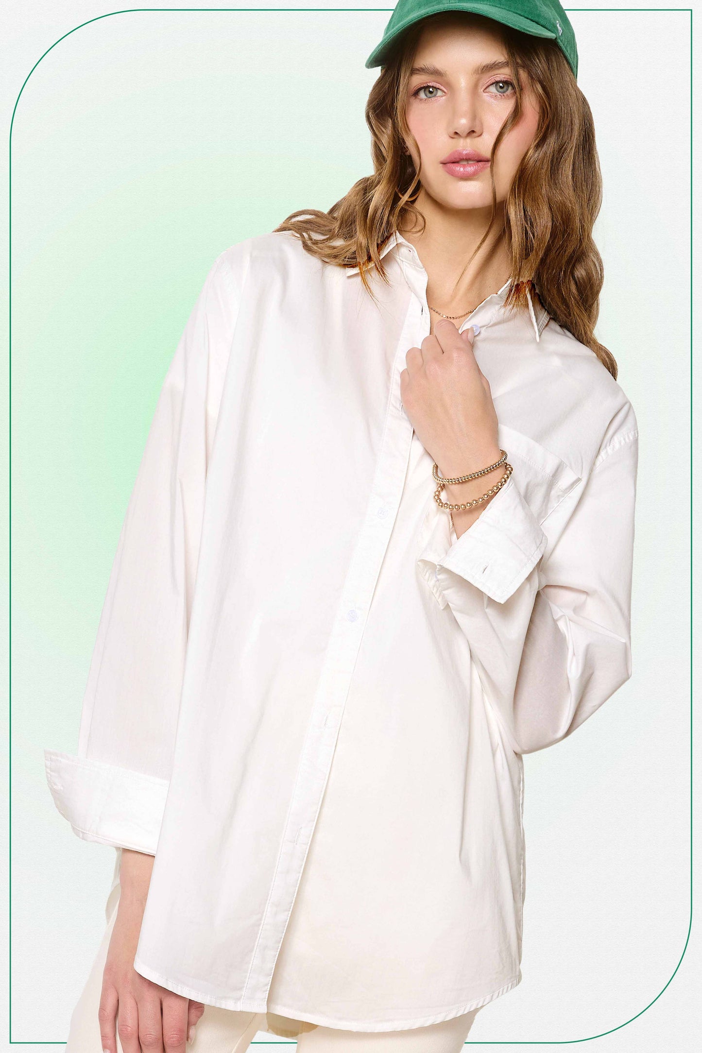 SRT7809-Classic Collared Button Down Poplin Shirts