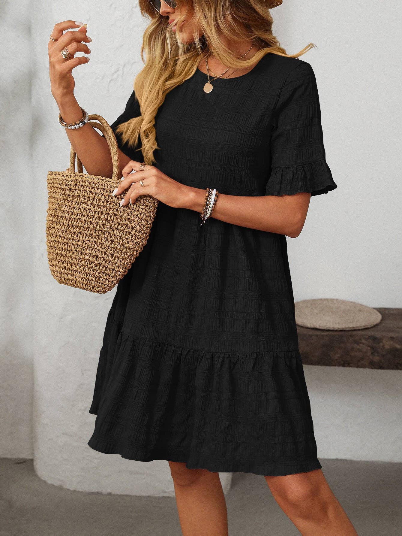 Loose Casual Short-Sleeve Elegant Dress