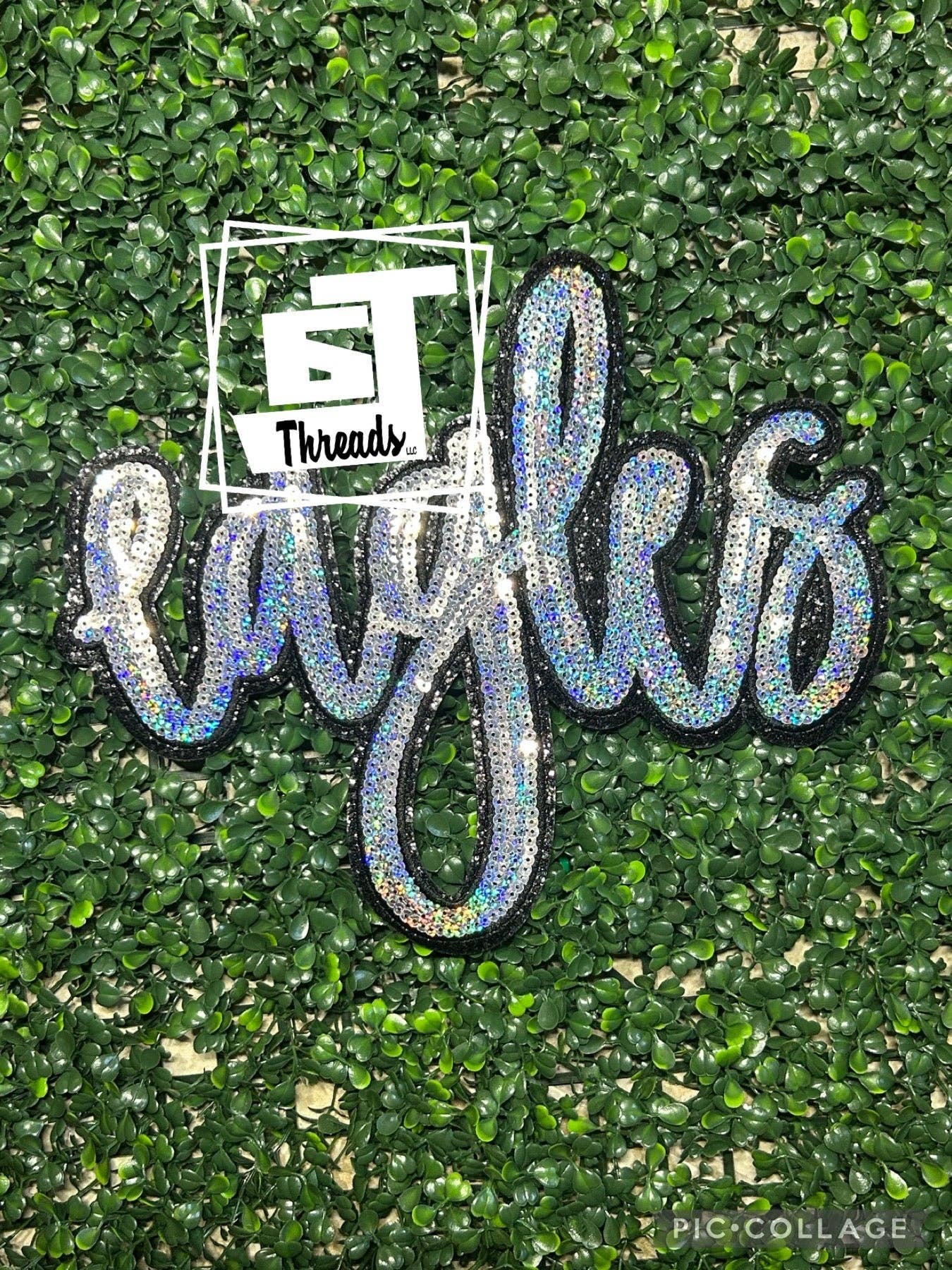 Cursive Sequin Eagles....Patches Only