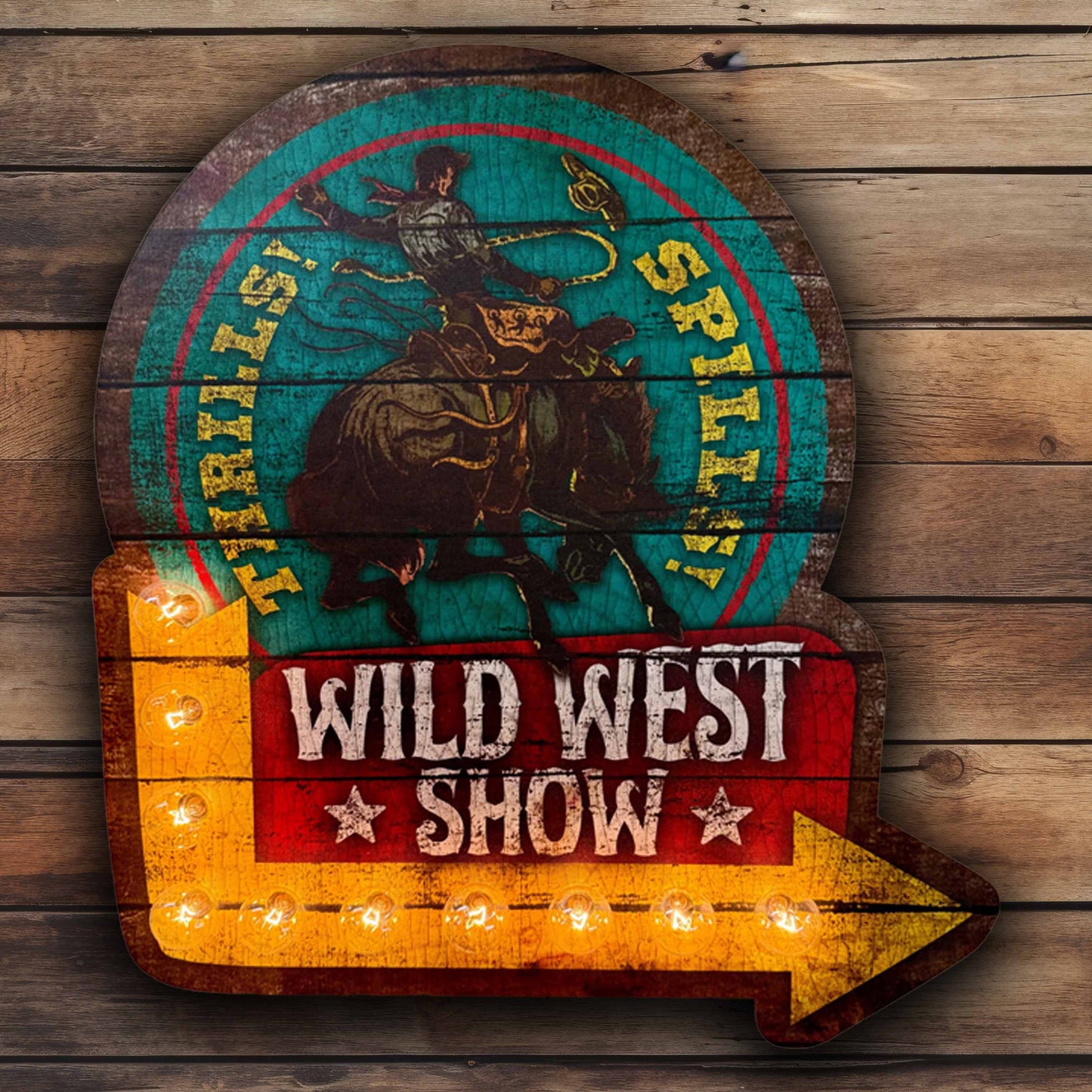 Wild West Marquee - 24" x 22" Lighted Artwork