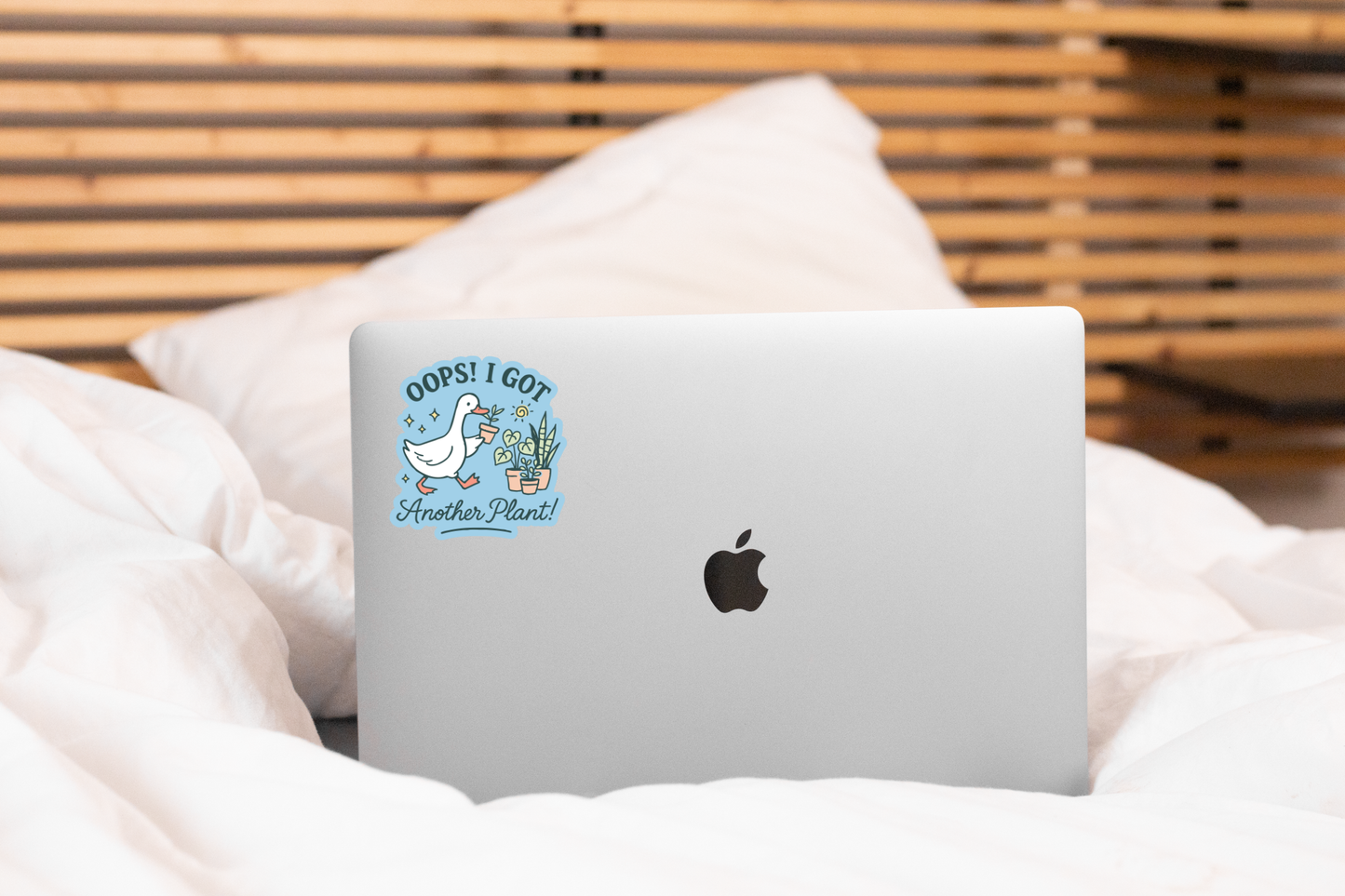 Oops I Got Another Plant Sticker - goose, gardening, flower