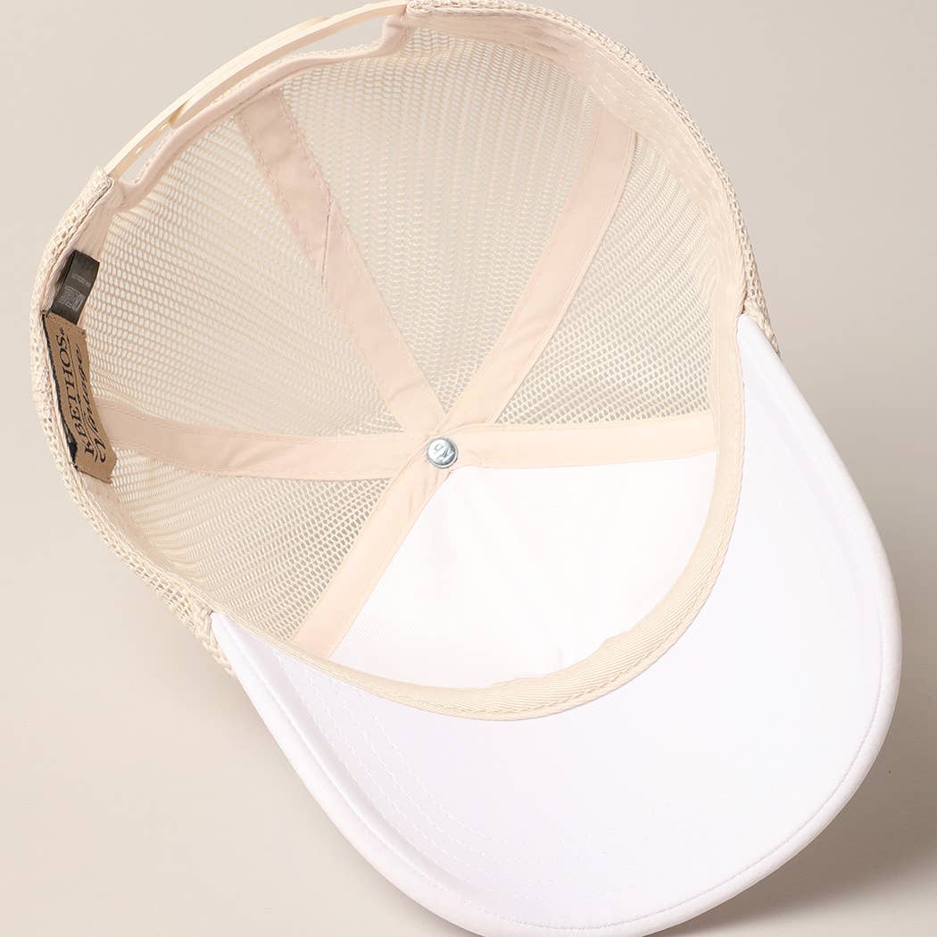Plain Foam Rope Mesh Back Trucker Hat